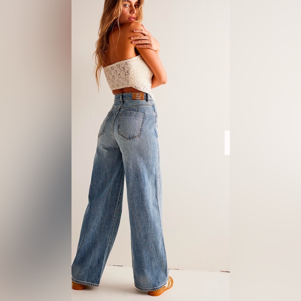 NEW We The Free CRVY Gia Wide-Leg Jeans